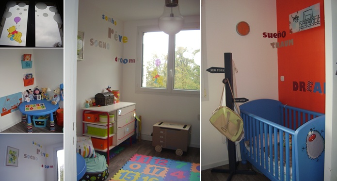 chambre d enfant orange et bleu chambre d enfant orange et bleu